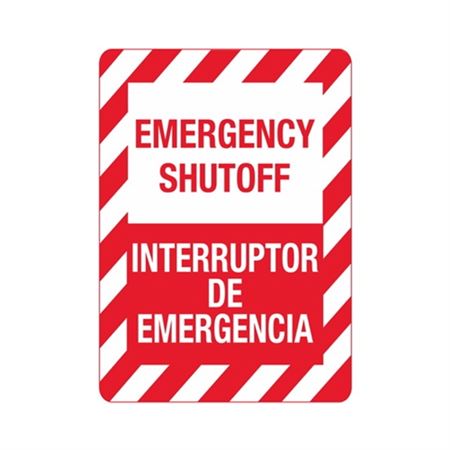 Emergency Shutoff / Interruptor De Emergencia Sign